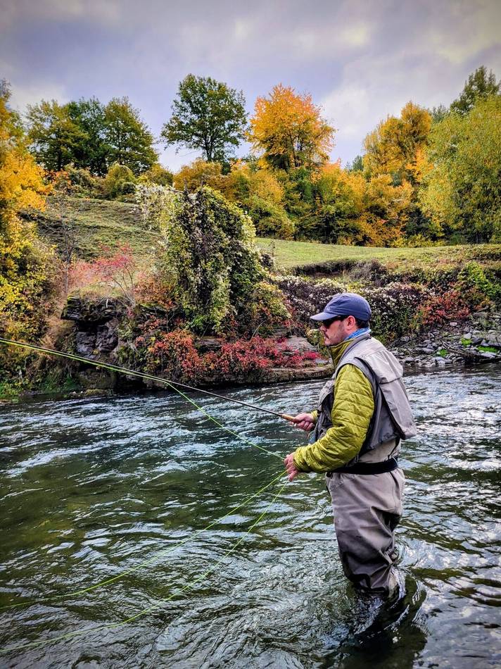Fly fishing on the Lim