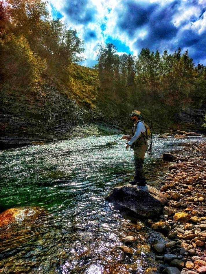 Fly fishing on the Lim