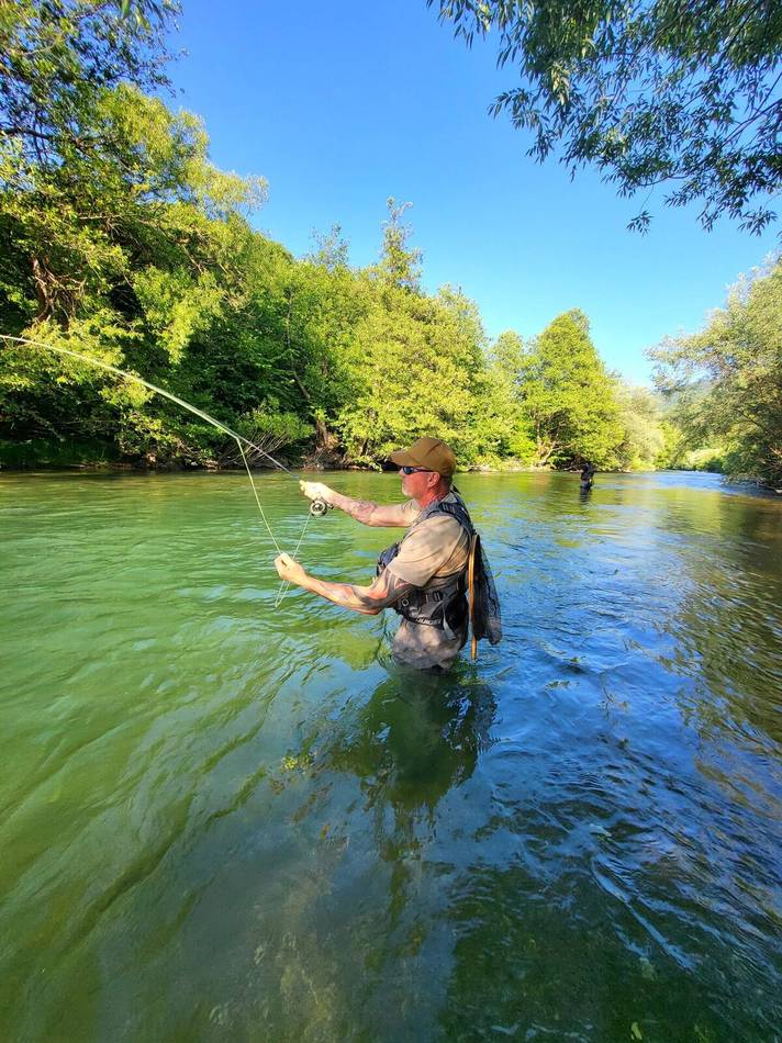 Fly fishing on the Lim