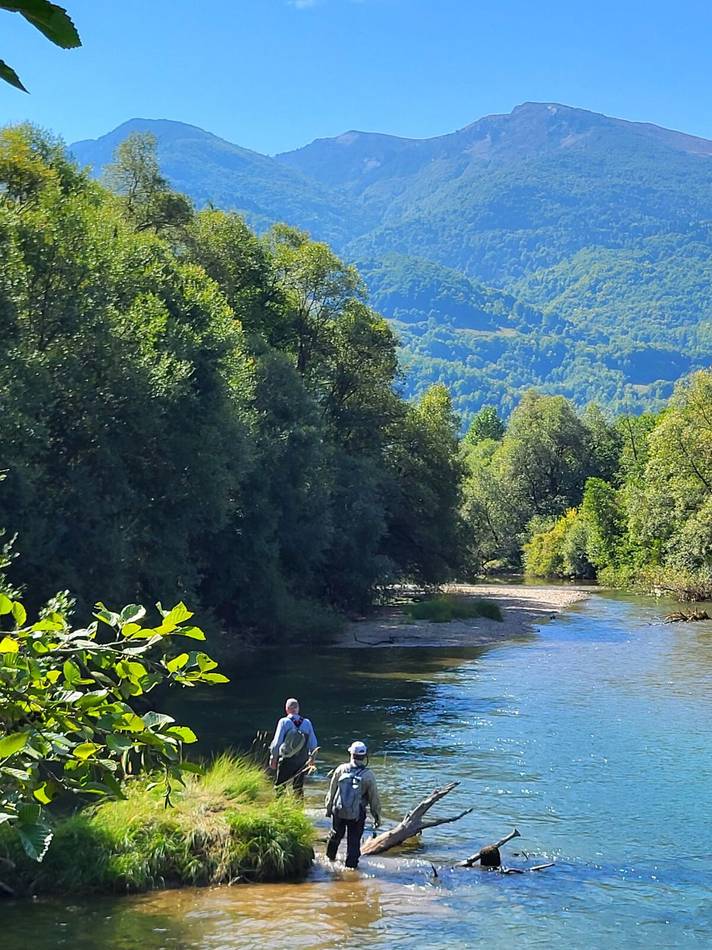 Wading upstream together