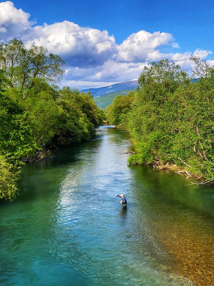 Fly fishing on the Ljuča