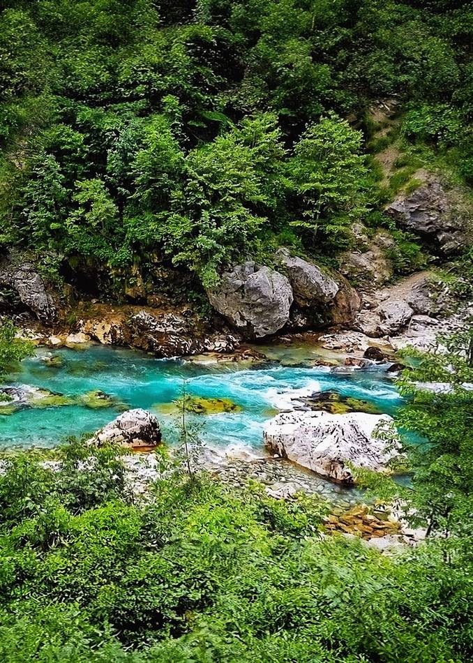 The Tara river winding through the canyon