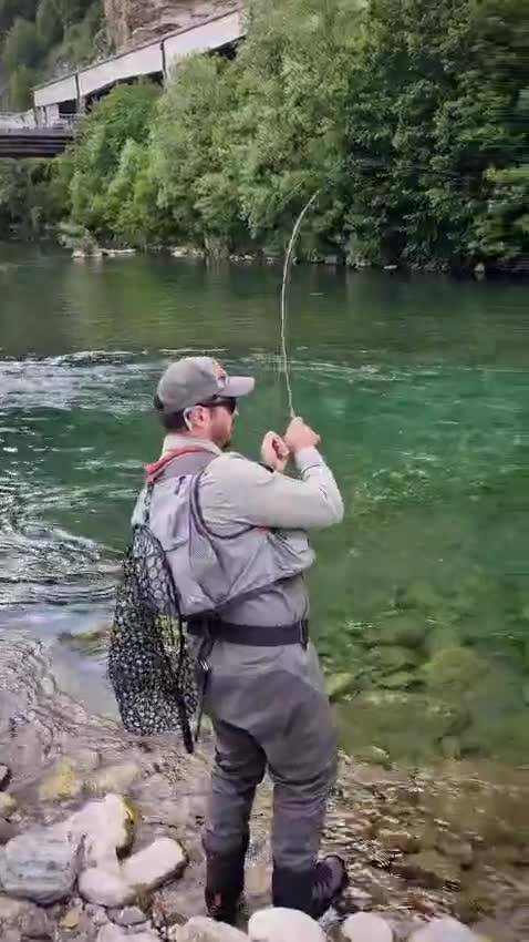 Fly fishing beneath the bridge on the Tara — video